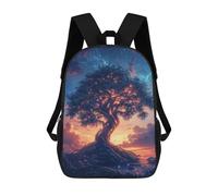 sinyumoney 3D Printed Enchanted Glowing Tree Landscape School Backpack Book 17inch Bags Fashion Backpacks Large Capacity Backpack Children Travel Rucksacks