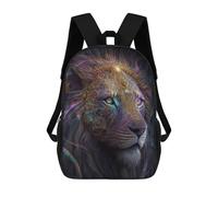 sinyumoney 3D Printed Enchanted Lion Portrait School Backpack With Big Pockets for Kids, Children's Backpacks Book Bags Kids School Bag 17inch