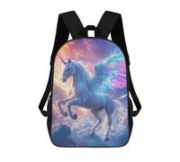 sinyumoney 3D Printed Enchanted Unicorn Fantasy Artwork School Backpack for Kids Children's 17inch Backpacks Boy Girl Book Bags Kids School Bag