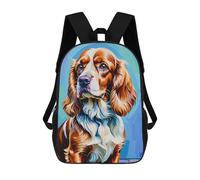 sinyumoney 3D Printed English Cocker Spaniel Portrait Painting Children Backpacks Kids Cute School Backpack Outdoor Casual Daypack for Boys Middle School Students 17inch