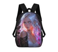 sinyumoney 3D Printed Enigmatic Glow Children's School Backpack for Kids High Capacity Travel Rucksacks Fashion Book Bags Kids School Bag Back Pack 17inch