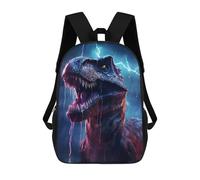 sinyumoney 3D Printed Epic Lightning T Rex School Backpack Book 17inch Bags Fashion Backpacks Large Capacity Backpack Children Travel Rucksacks