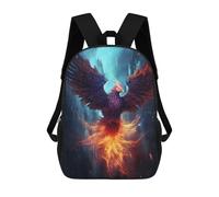 sinyumoney 3D Printed Epic Rainy Phoenix School Bag Boys Girls Children's 17inch Backpack School Backpack Casual Fashion Backpack for in School Or Travel