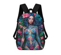 sinyumoney 3D Printed Erotic Flower Lady School Bag Boys Girls Children's 17inch Backpack School Backpack Casual Fashion Backpack for in School Or Travel