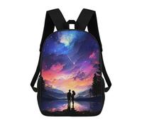sinyumoney 3D Printed Eternal Starlight Children School Backpack Fashion Rucksack Casual Travel 17inch Backpacks Large Capacity Daypack for Boys Girls