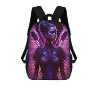 sinyumoney 3D Printed Ethereal Angelic Figure Children's School Backpack for Kids High Capacity Travel Rucksacks Fashion Book Bags Kids School Bag Back Pack 17inch