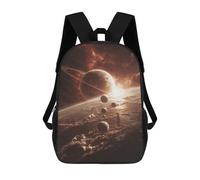 sinyumoney 3D Printed Exploring The Solar System Planets And Moons Children School Backpack Fashion Rucksack Casual Travel 17inch Backpacks Large Capacity Daypack for Boys Girls