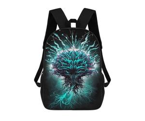 sinyumoney 3D Printed Explosion of Neurons School Bag Boys Girls Children's 17inch Backpack School Backpack Casual Fashion Backpack for in School Or Travel