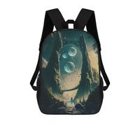 sinyumoney 3D Printed Fantasy Bridge to Another World School Backpack With Big Pockets for Kids Children's Backpacks Boy Girl Book Bags Kids School Bag 17inch