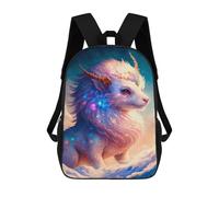 sinyumoney 3D Printed Fantasy Celestial Beast Art Print School Bag Boys Girls Children's 17inch Backpack School Backpack Casual Fashion Backpack for in School Or Travel