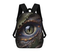 sinyumoney 3D Printed Fantasy Dragon Green Eye School Bag Boys Girls Children's 17inch Backpack School Backpack Casual Fashion Backpack for in School Or Travel