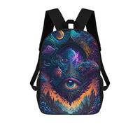 sinyumoney 3D Printed Fantasy Eye Mystic Portal School Backpack With Big Pockets for Kids Children's Backpacks Boy Girl Book Bags Kids School Bag 17inch