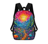 sinyumoney 3D Printed Fantasy Forest Journey School Backpack With Big Pockets for Kids, Children's Backpacks Book Bags Kids School Bag 17inch