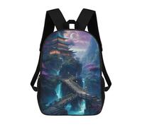 sinyumoney 3D Printed Fantasy Landscape 16 School Backpack for Kids Children's 17inch Backpacks Boy Girl Book Bags Kids School Bag