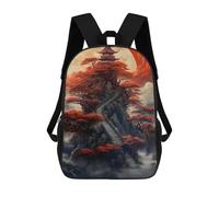 sinyumoney 3D Printed Fantasy Moonlight Japan 08 School Bag Boys Girls Children's 17inch Backpack School Backpack Casual Fashion Backpack for in School Or Travel