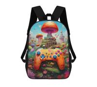sinyumoney 3D Printed Fantasy Mushroom Land Adventure -2 School Backpack With Big Pockets for Kids, Children's Backpacks Book Bags Kids School Bag 17inch