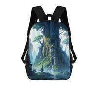 sinyumoney 3D Printed Fantasy Tree Nature Children's 17inch School Backpack for Kids High Capacity Travel Rucksacks Fashion Book Bags Kids School Bag
