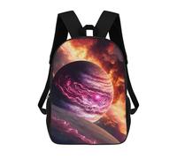 sinyumoney 3D Printed Fiery Cosmic Dance School Book Bags Fashion Kids Large Capacity Backpack Children School Bag Travel Rucksacks 17inch