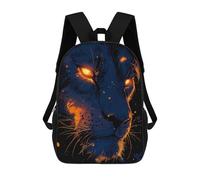 sinyumoney 3D Printed Fiery Lion Portrait School Backpack With Big Pockets for Kids, Children's Backpacks Book Bags Kids School Bag 17inch