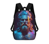 sinyumoney 3D Printed Flame of Knowledge Children's School Backpack for Kids High Capacity Travel Rucksacks Fashion Book Bags Kids School Bag Back Pack 17inch