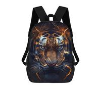 sinyumoney 3D Printed Flaming Tiger Portrait -19 School Backpack With Big Pockets for Kids, Children's Backpacks Book Bags Kids School Bag 17inch