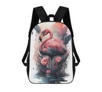 sinyumoney 3D Printed Flamingo Mythic Creatures School Backpack With Big Pockets for Kids Children's Backpacks Boy Girl Book Bags Kids School Bag 17inch
