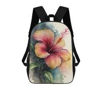 sinyumoney 3D Printed Flowers Watercolor School Backpack With Big Pockets for Kids, Children's Backpacks Book Bags Kids School Bag 17inch