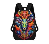 sinyumoney 3D Printed Forest Animals Children Backpacks Kids Cute School Backpack Outdoor Casual Daypack for Boys Middle School Students 17inch