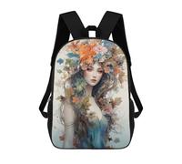 sinyumoney 3D Printed Forest Fairy Children Backpacks Kids Cute School Backpack Outdoor Casual Daypack for Boys Middle School Students 17inch