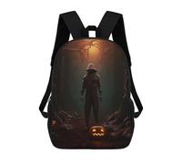 sinyumoney 3D Printed Forest Of Frights Children's 17inch School Backpack for Kids High Capacity Travel Rucksacks Fashion Book Bags Kids School Bag