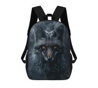 sinyumoney 3D Printed Fox in Black Smoke School Backpack Book 17inch Bags Fashion Backpacks Large Capacity Backpack Children Travel Rucksacks