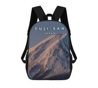 sinyumoney 3D Printed Fuji San Top School Backpack With Big Pockets for Kids, Children's Backpacks Book Bags Kids School Bag 17inch