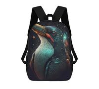 sinyumoney 3D Printed Galactic Avian Whimsy Children Backpacks Kids Cute School Backpack Outdoor Casual Daypack for Boys Middle School Students 17inch