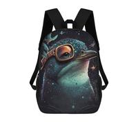 sinyumoney 3D Printed Galactic Aviator A Cosmic Bird's Journey School Backpack With Big Pockets for Kids, Children's Backpacks Book Bags Kids School Bag 17inch