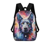 sinyumoney 3D Printed Galactic Canine Portrait Children's School Backpack for Kids High Capacity Travel Rucksacks Fashion Book Bags Kids School Bag Back Pack 17inch