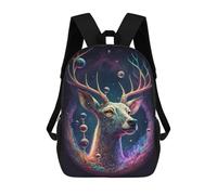 sinyumoney 3D Printed Galactic Deer Dreamscape -1 School Book Bags Fashion Kids Large Capacity Backpack Children School Bag Travel Rucksacks 17inch