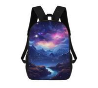 sinyumoney 3D Printed Galactic Fantasy Landscape -1 School Backpack Book 17inch Bags Fashion Backpacks Large Capacity Backpack Children Travel Rucksacks