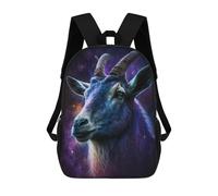 sinyumoney 3D Printed Galactic Goat Portrait-10 School Backpack for Kids Children's 17inch Backpacks Boy Girl Book Bags Kids School Bag