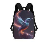 sinyumoney 3D Printed Galactic Hummingbird School Backpack With Big Pockets for Kids, Children's Backpacks Book Bags Kids School Bag 17inch