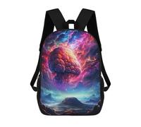 sinyumoney 3D Printed Galactic Jellyfish Nebula School Backpack With Big Pockets for Kids Children's Backpacks Boy Girl Book Bags Kids School Bag 17inch