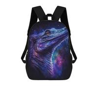 sinyumoney 3D Printed Galactic Lizard Art Print-7 School Bag Boys Girls Children's 17inch Backpack School Backpack Casual Fashion Backpack for in School Or Travel
