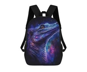 sinyumoney 3D Printed Galactic Lizard Art Print-7 School Bag Boys Girls Children's 17inch Backpack School Backpack Casual Fashion Backpack for in School Or Travel