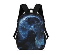 sinyumoney 3D Printed Galactic Mage's Wand School Backpack for Kids Children's 17inch Backpacks Boy Girl Book Bags Kids School Bag