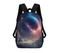 sinyumoney 3D Printed Galactic Reflections -11 School Bags Kids Backpacks Casual Fashion Backpacks Book Bags for Boys Elementary And Middle School Students 17inch