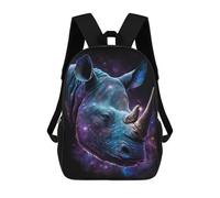 sinyumoney 3D Printed Galactic Rhino Portrait-15 School Backpack for Kids Children's 17inch Backpacks Boy Girl Book Bags Kids School Bag