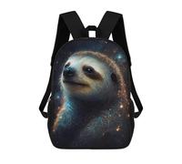 sinyumoney 3D Printed Galactic Sloth Portrait-2 School Backpack With Big Pockets for Kids, Children's Backpacks Book Bags Kids School Bag 17inch