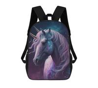 sinyumoney 3D Printed Galactic Unicorn Majesty -1 School Bag Boys Girls Children's School Backpack Casual Fashion Backpack for in School Or Travel 17inch