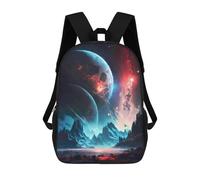 sinyumoney 3D Printed Galactic Universe Discover Children's 17inch School Backpack for Kids High Capacity Travel Rucksacks Fashion Book Bags Kids School Bag