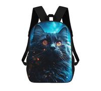 sinyumoney 3D Printed Galaxy Cat Children Backpacks Kids Cute School Backpack Outdoor Casual Daypack for Boys Middle School Students 17inch
