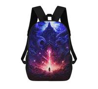 sinyumoney 3D Printed Gate to The Cosmic Realm Children's School Backpack for Kids High Capacity Travel Rucksacks Fashion Book Bags Kids School Bag Back Pack 17inch